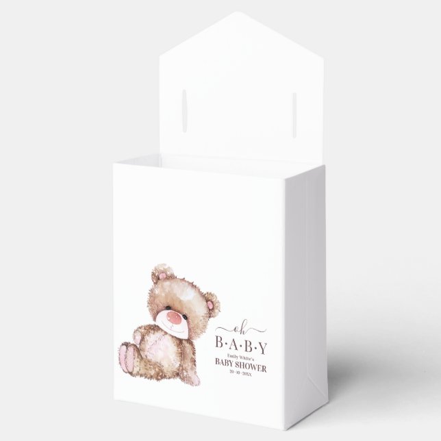 Caja Para Regalos Teddy Bear Baby Shower, Chica Baby Shower de oso r (Abierto)