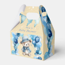 Teddy Bear Balloon Arch Boy Baby Shower