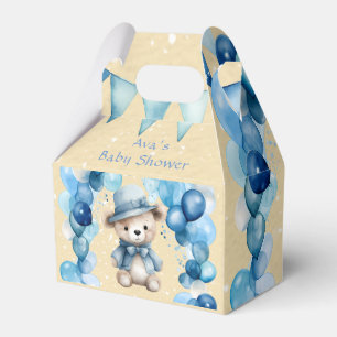Caja Para Regalos Teddy Bear Balloon Arch Boy Baby Shower