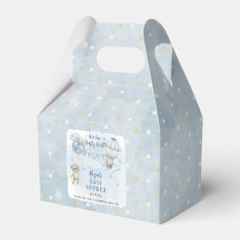 Caja Para Regalos Teddy Bear Balloons Boy Bearly Wait Baby Shower