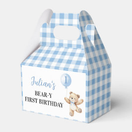 Caja Para Regalos Teddy Bear Blue Balloon Beary Birthday Gracias