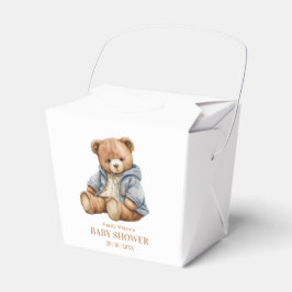 Caja Para Regalos Teddy Bear Invitación Baby Shower Puede Esperar