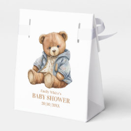 Caja Para Regalos Teddy Bear Invitación Baby Shower Puede Esperar