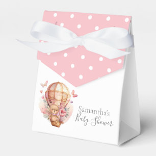 Caja Para Regalos Teddy Hot Air Balloon Pink Bearly Wait Poka Dots