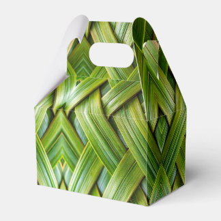Caja Para Regalos Tejido de bambú fresco verde