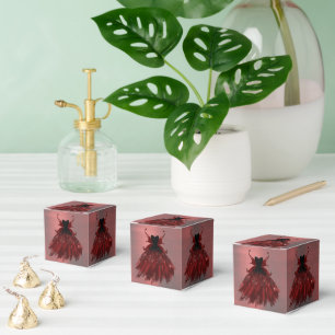 Caja Para Regalos Tejido gótico Crimson Gown   Oveja Roja Radiante P