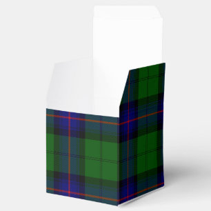 Caja Para Regalos Tela escocesa del verde azul del tartán del clan