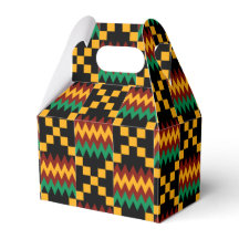 Tela Kente Negra, Verde, Roja y Amarilla