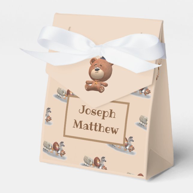 Caja Para Regalos Tema de animales rellenos curados (Front Side)