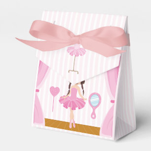 Caja Para Regalos Tema de Bailarina Rosa, agradecimientos a invitado