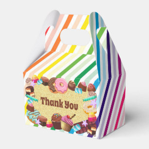 Caja Para Regalos Tema de canto, chocolate, comida, donuts, parte ar