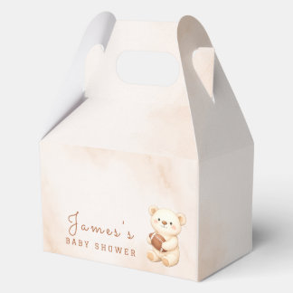 Caja Para Regalos Tema de fiesta de bebé de fútbol de osito de peluc
