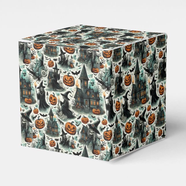 Caja Para Regalos Tema de Halloween (Costado Anverso)