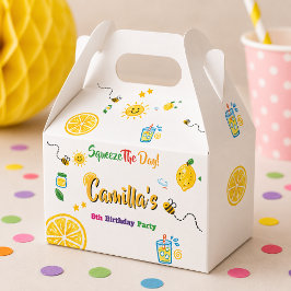 Caja Para Regalos Tema de limón de verano Cumpleaños infantil 