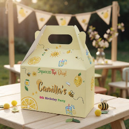 Caja Para Regalos Tema de limón para cumpleaños de niños