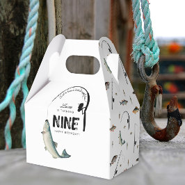 Caja Para Regalos Tema de pesca Reel Divertido niños Cumpleaños Fies