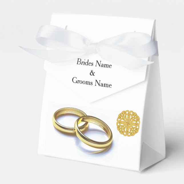 Caja Para Regalos Tema del anillo de Boda tradicional escocés y celt (Front Side)