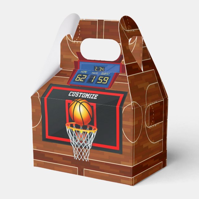 Caja Para Regalos Tema del baloncesto Slam Dunk (Front Side)