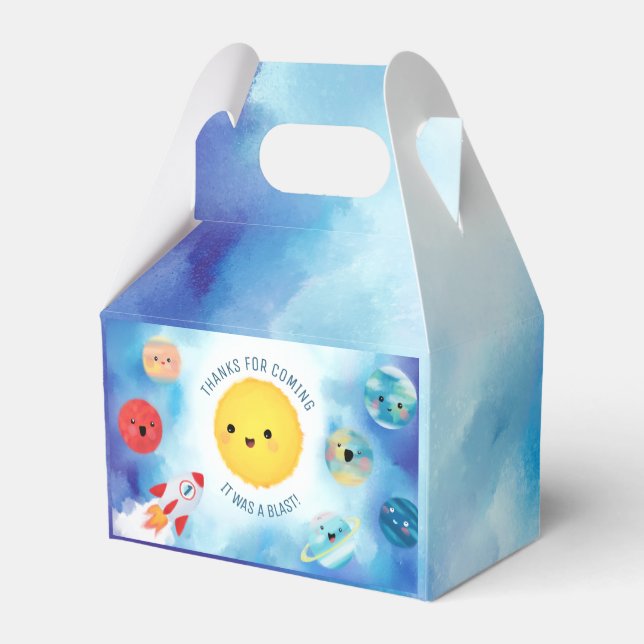 Caja Para Regalos Tema espacial Cohetes del espacio ultraterrestre P (Reverso)