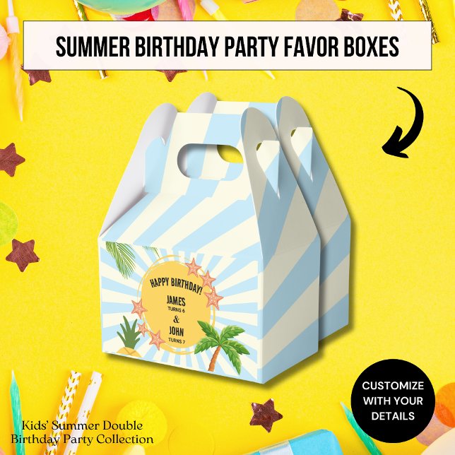 Caja Para Regalos Temática del Sol de Verano Celebración de Cumpleañ (Subido por el creador)