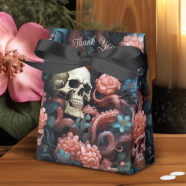 Caja Para Regalos Tentáculos de pulpo gótico de boda en rosa turques (Subido por el creador)