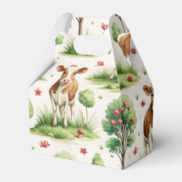 Caja Para Regalos Ternero/ vaca Manzano en un Campo
