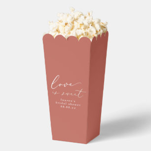 Caja Para Regalos Terracota Love is Sweet Bridal Shower Popcorn