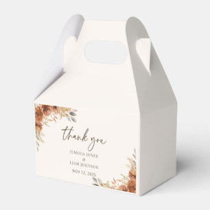 Caja Para Regalos Terracota Rustic Fall Boda Floral Gracias