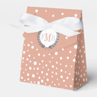 Caja Para Regalos Terracotta and white polka dot pattern wedding