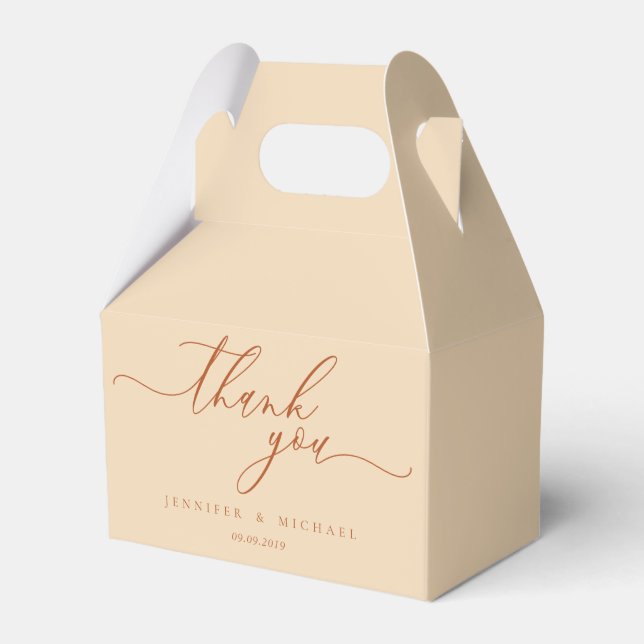 Caja Para Regalos Terracotta Beige Elegant Gift Gracias (Front Side)