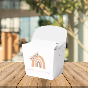 Caja Para Regalos Terracotta Boho Rainbow Pampas cumpleaños