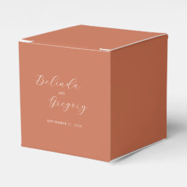 Caja Para Regalos Terracotta Elegant Script Calligraphy Boda