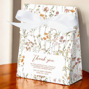 Caja Para Regalos Terracotta Flor Silvestre Boho Baby En Bloom Garde