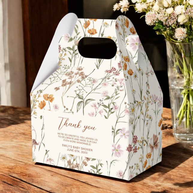 Caja Para Regalos Terracotta Flor Silvestre Boho Baby En Bloom Garde (Subido por el creador)