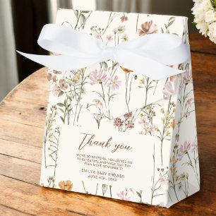 Caja Para Regalos Terracotta Flor Silvestre Boho Baby En Bloom Garde