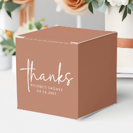 Caja Para Regalos Terracotta Minimalista Letra Bodas de Cuadrados