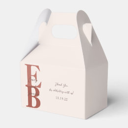 Caja Para Regalos Terracotta Moderno Gran Personalizado Boda inicial