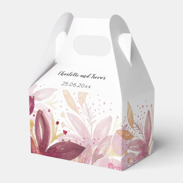 Caja Para Regalos Terracotta Rubor Floral Elegant (Front Side)