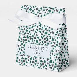 Caja Para Regalos Terrazo Esmeralda Moderno y Confeti