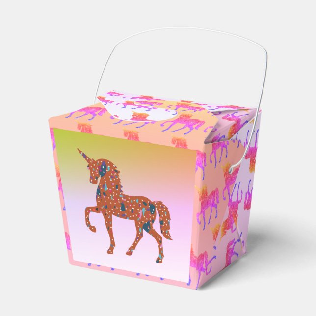 Caja Para Regalos Terrazzo Unicorn (Front Side)