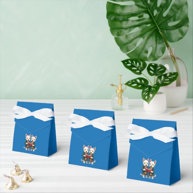 Caja Para Regalos Terriers West Highland Cena de Burns leyendo poesí (Múltiple)