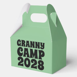 Caja Para Regalos Texto del campamento de abuelitas retro