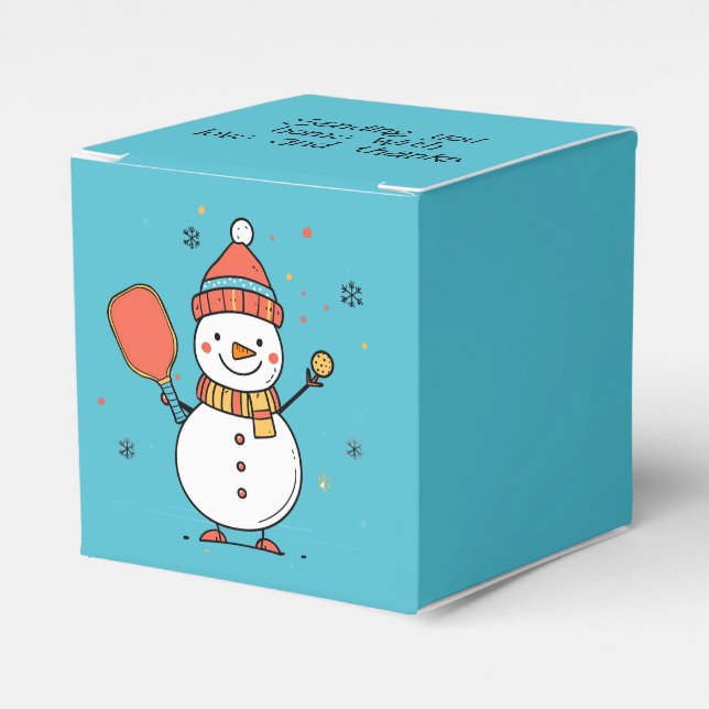 Caja Para Regalos Texto personalizado Dinking Snowman (Costado Anverso)