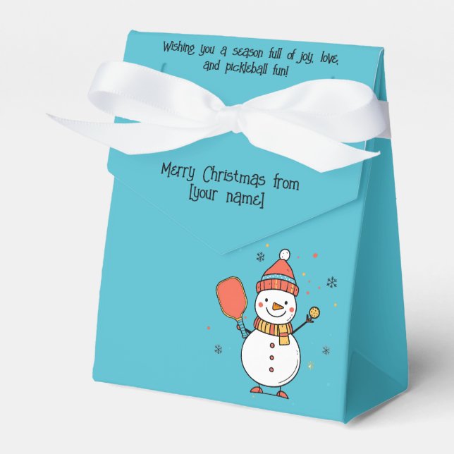 Caja Para Regalos Texto personalizado Dinking Snowman (Front Side)