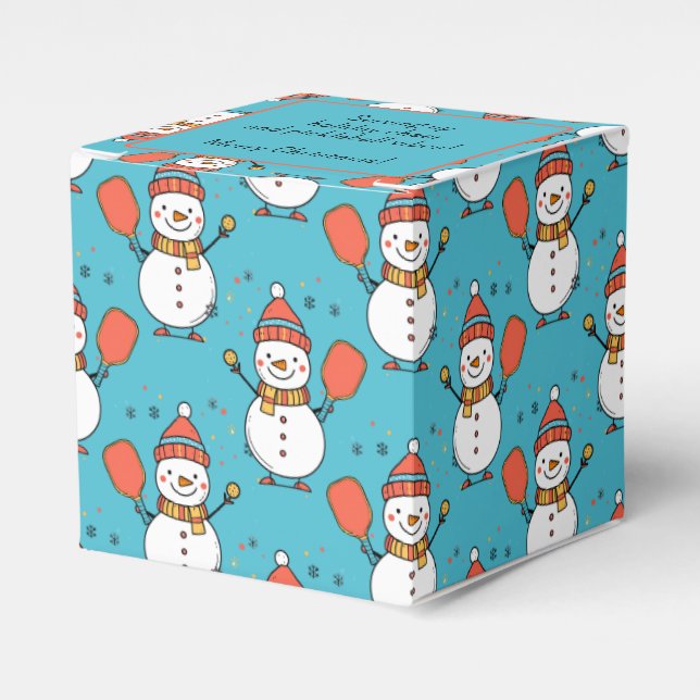Caja Para Regalos Texto personalizado Dinking Snowman (Costado Anverso)