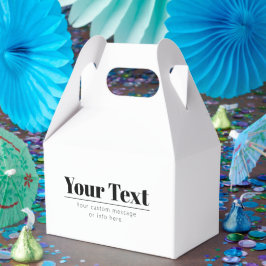 Caja Para Regalos Texto Retro-moderno Elegante | Blanco & Negro