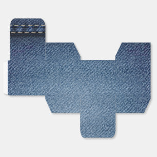 Caja Para Regalos Textura de pantalones vaqueros de mezclilla