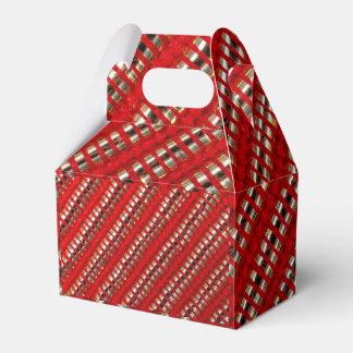 Caja Para Regalos Textura de tela de raya diagonal delgada roja y do