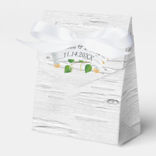 Caja Para Regalos Textura del árbol de aves con desplazamiento