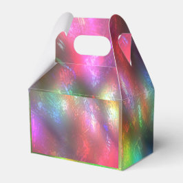 Caja Para Regalos Textura verde rosada con ranuras bajo la niebla